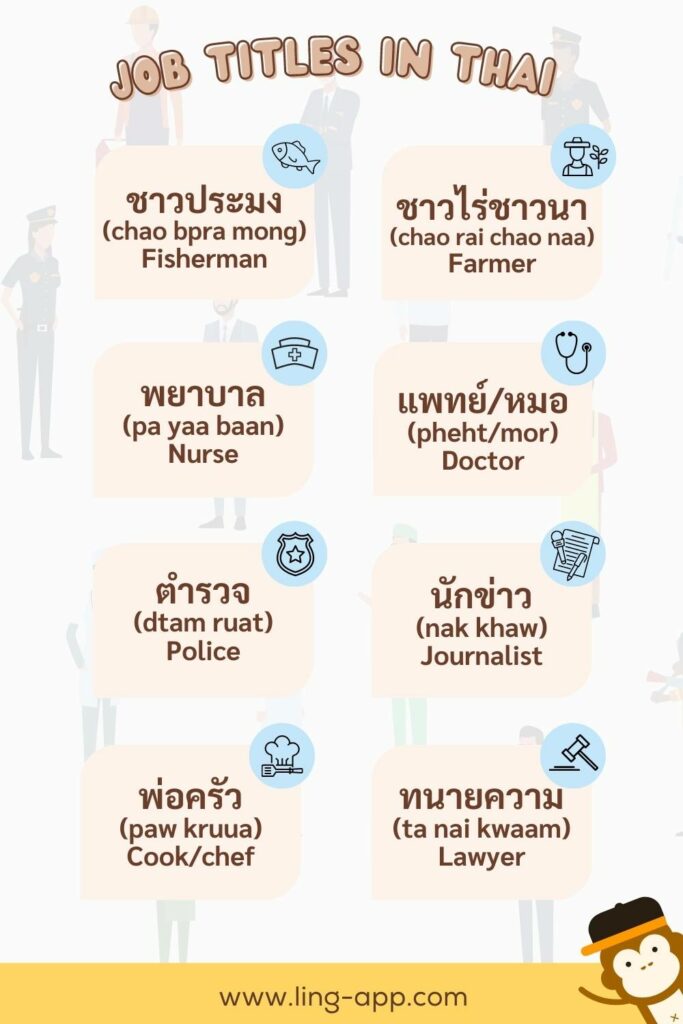 Learn Job titles in Thai with the Ling app