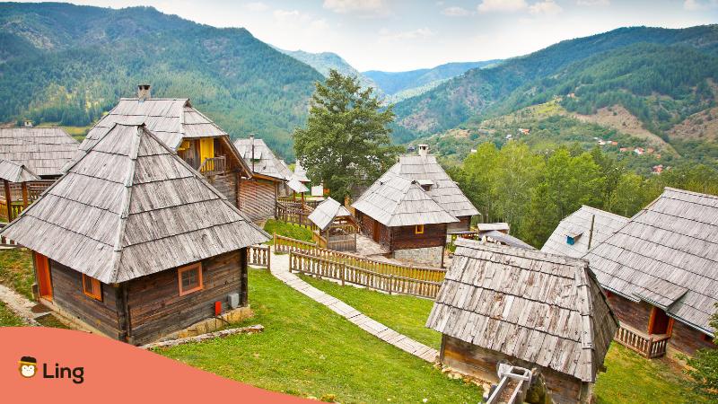 Rustical huts in the Mountains of Serbia