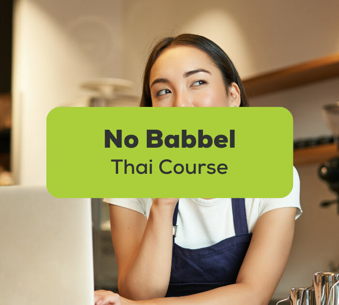 No Babbel Thai Course - A photo of a girl using her laptop inside her office