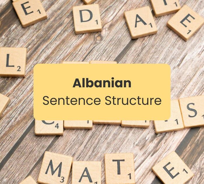 Albanian sentence structure
Wooden blocks with engraved letters