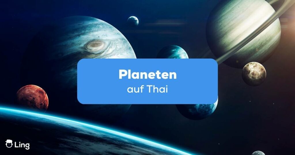 Galaxie und die Planeten auf Thai
