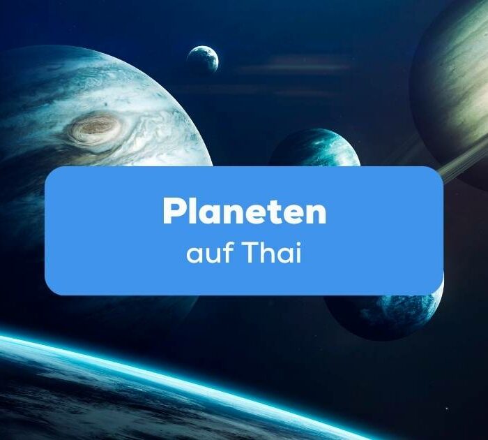 Galaxie und die Planeten auf Thai