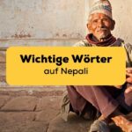 Nepalesischer Mann sitzt auf dem Boden. Lerne wichtige Wörter und Redewendungen auf Nepali mit der Ling-App