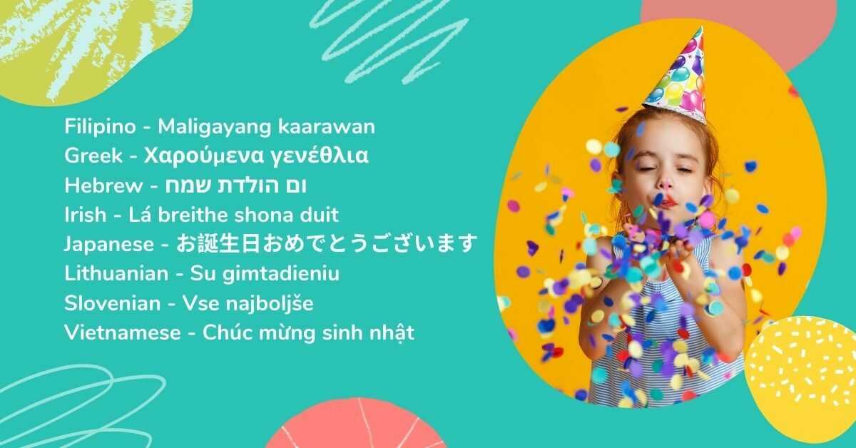 Happy Birthday In 50 Languages