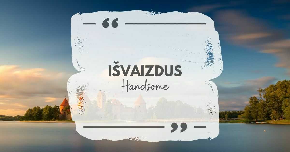 The Lithuanian word for handsome is išvaizdus.