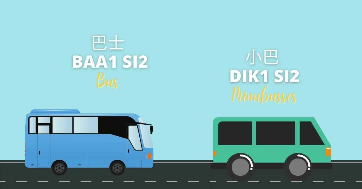 Cantonese Vocabulary About Transportation | Bus (巴士) and Minubusses (小巴 )