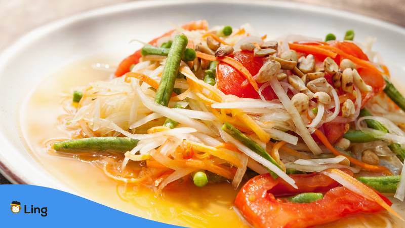 Der Papayasalat Som Tam ist der berühmteste Thai Salat
