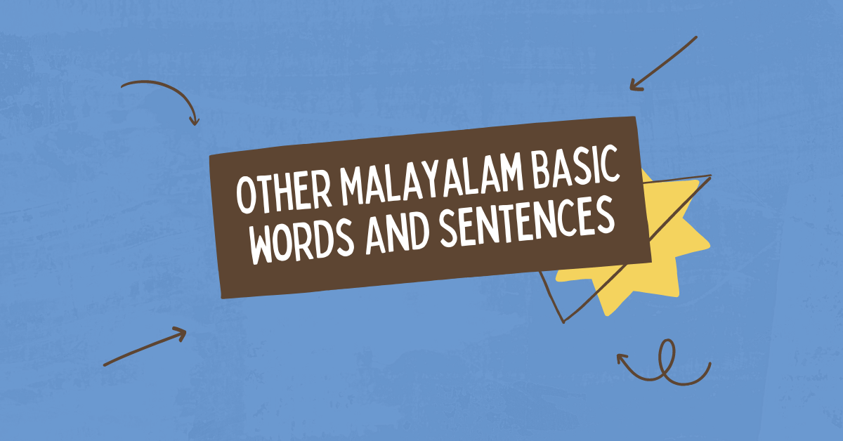 Basic Malayalam Words And Phrases
