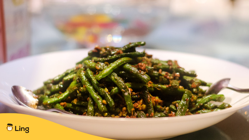 Chinese Food Stir Fried String Beans