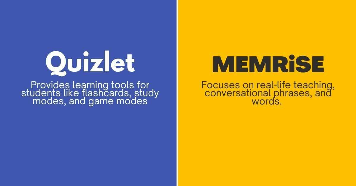 Quizlet vs Memrise