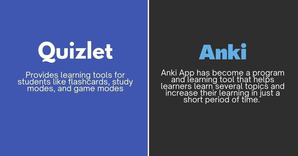 Quizlet vs Anki