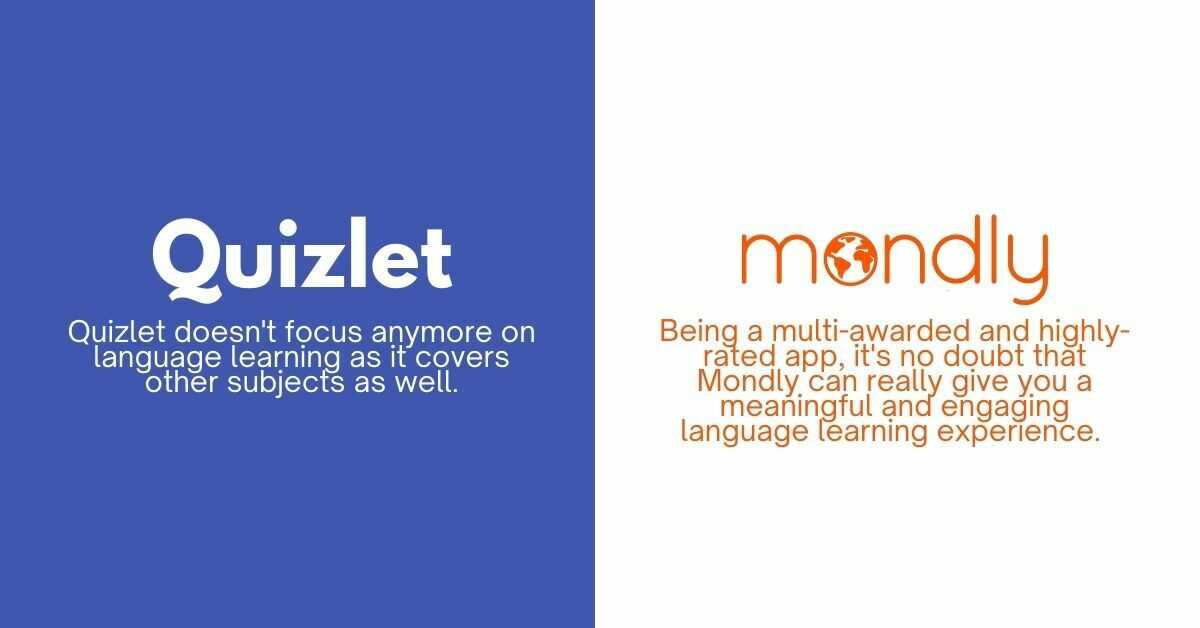 Quizlet VS Mondly