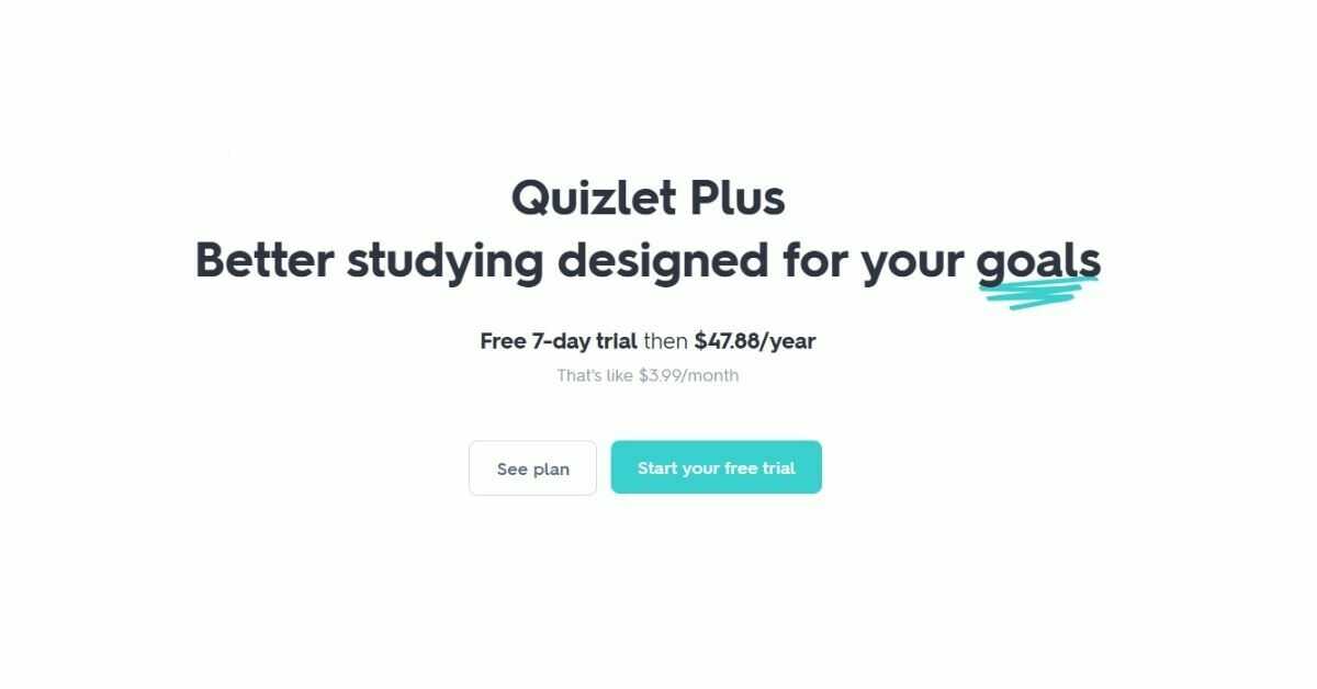 Quizlet Pricing