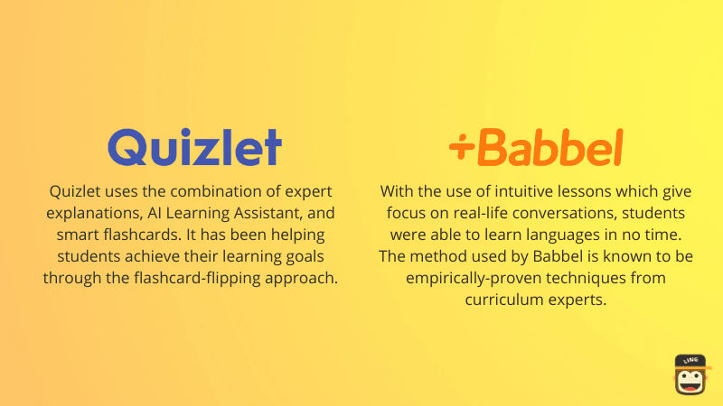 Quizlet VS Babbel