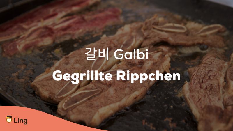 Galbi sind gegrillte Rippchen und werden beim koreanischen BBQ zubereitet