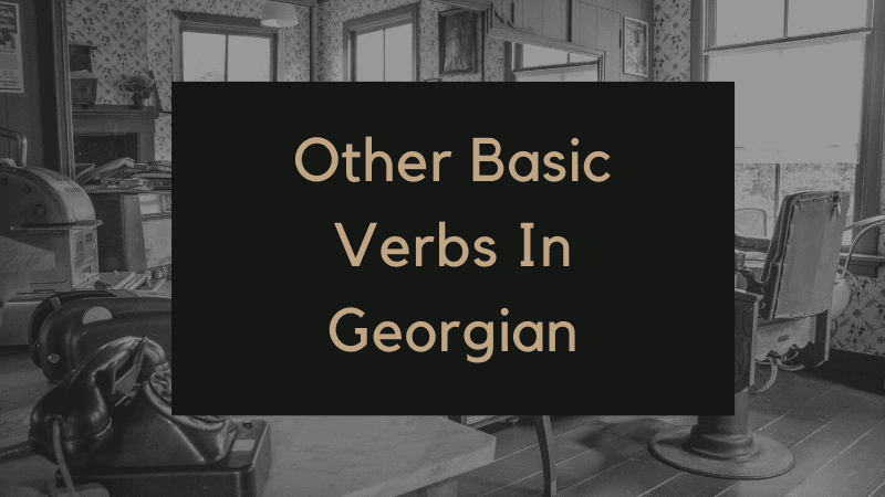 Other Basic Verbs In Georgian