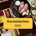 Koreanisches BBQ mit Grill und vielen Beilagen