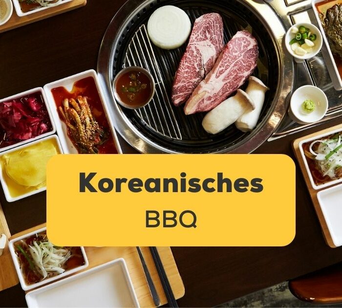 Koreanisches BBQ mit Grill und vielen Beilagen