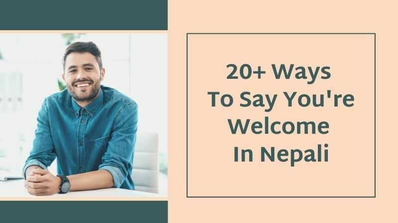 You're Welcome In Nepali