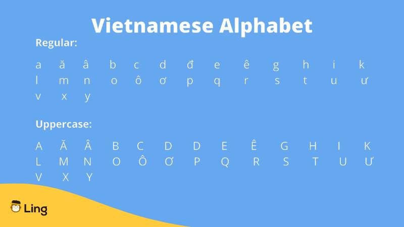 Overview of Vietnamese Alphabet of Upper and Lower Case