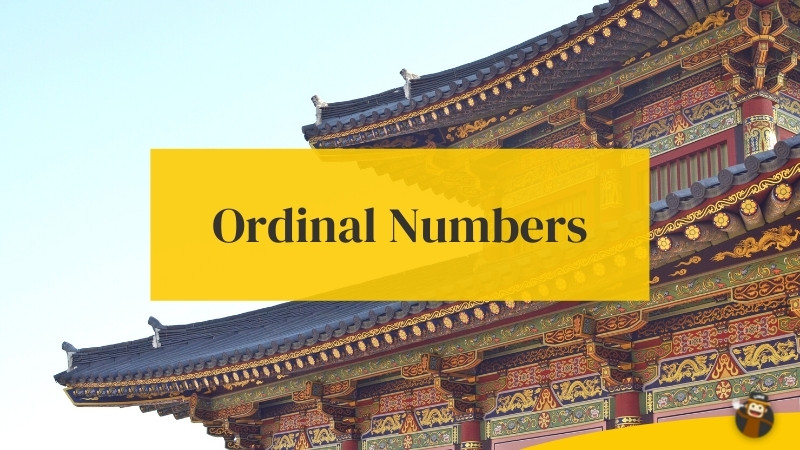 Korean ordinal numbers