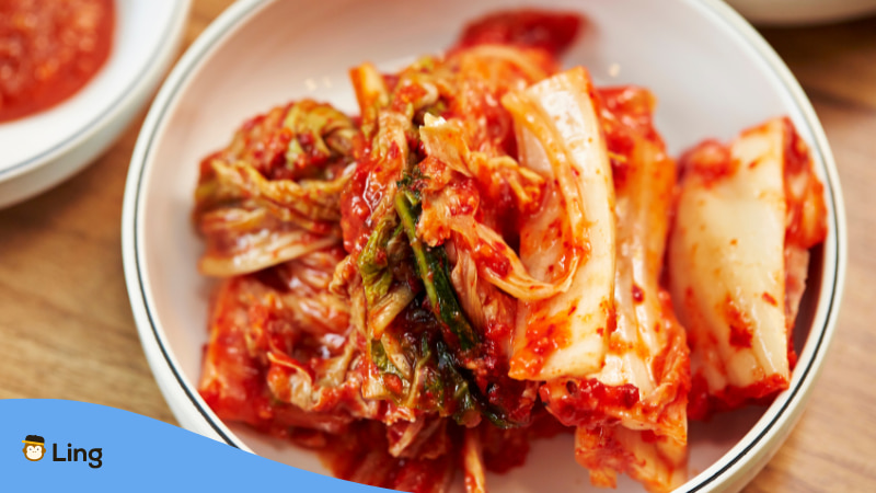 Korean side dishes traditional cabbage kimchi
