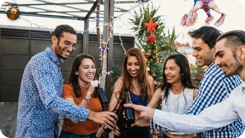 Latinos celebrating Christmas