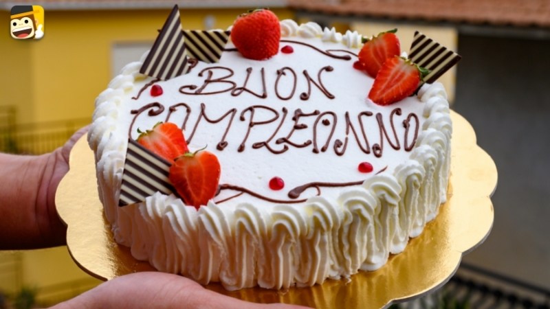 happy birthday in italian birthday cake