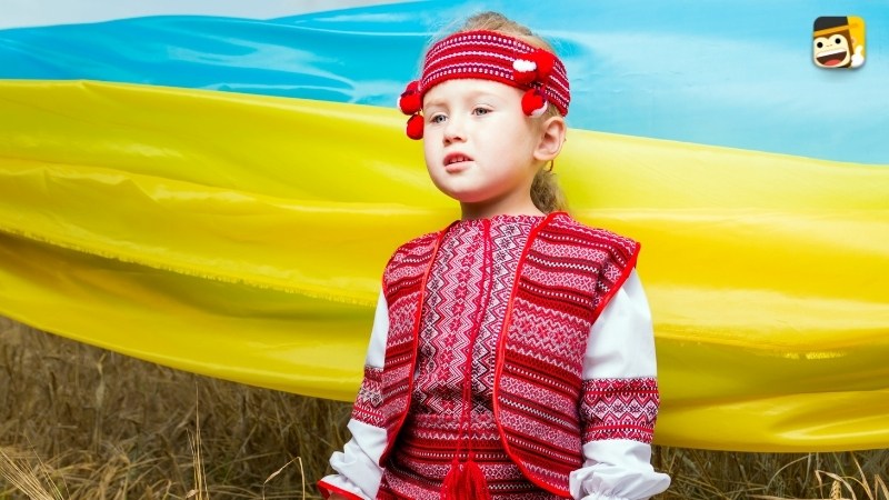 ukrainian girl and flag - ukrainian names