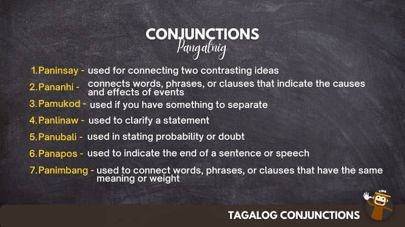 Tagalog Conjunctions | Pangatnig