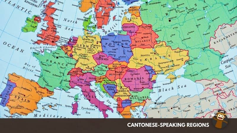 Cantonese in Europe  -Cantonese-Speaking Regions