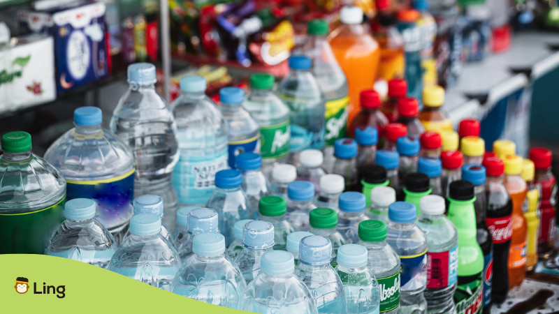 Cheers In Tagalog - A photo of drinking bottles.