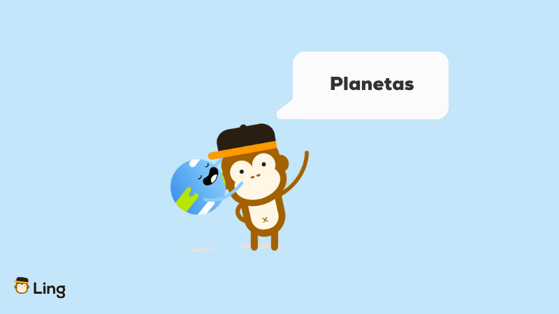 Planets in Spanish Planetas