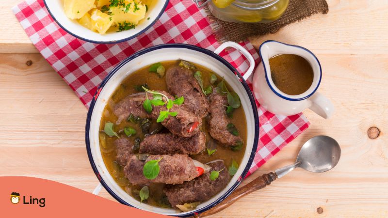 Rinderrouladen is a hearty German Meat Dish