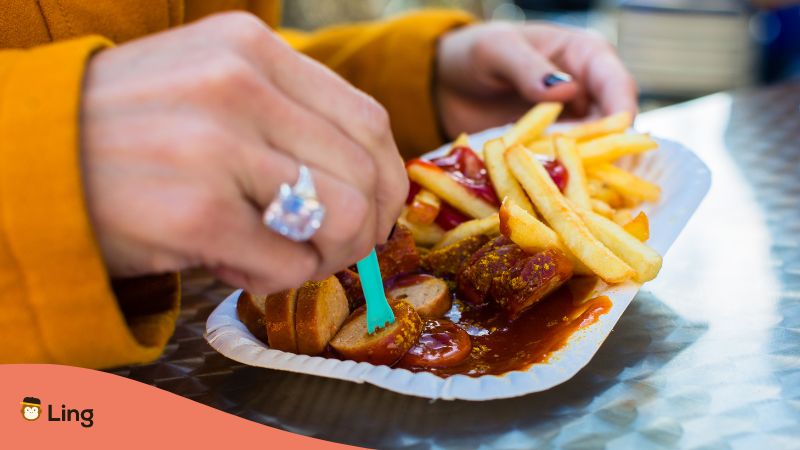 Currywurst is a very popular Streetfood in Germany