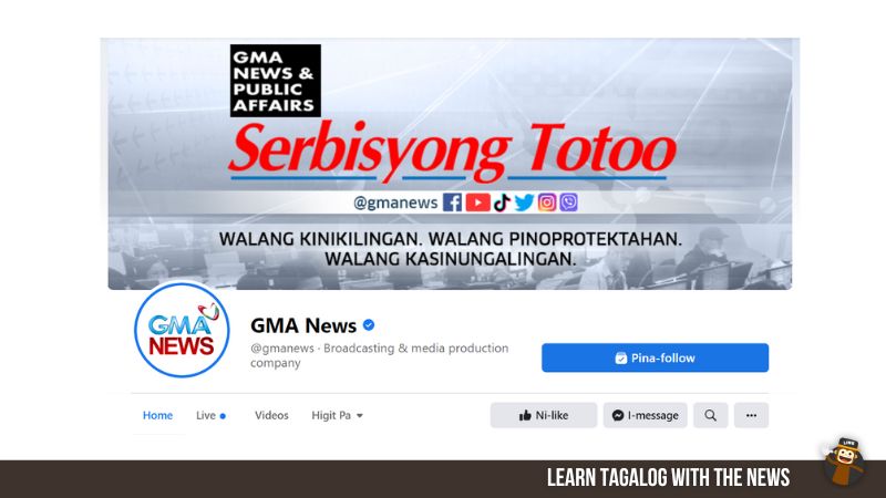 Follow Social Media Account And Pages Learn-Tagalog-With-The-News-Ling