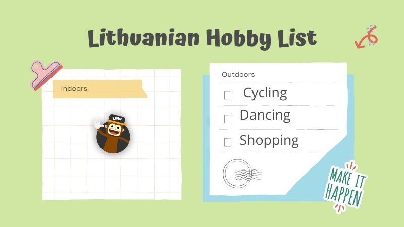 Lithuanian vocabulary for Hobbies