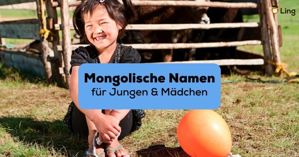 Ein mongolisches Mädchen lacht