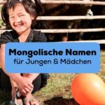 Ein mongolisches Mädchen lacht