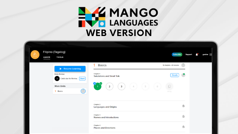 Desktop Version Of Mango Languages