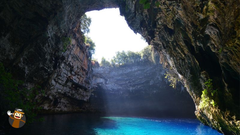 The beautiful Melissani Cave 