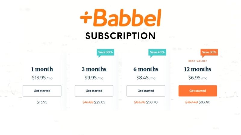 Babbel review on the subscription price