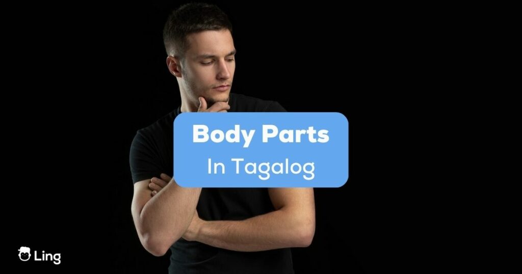 body parts in Tagalog - A photo of a man wearing a black shirt