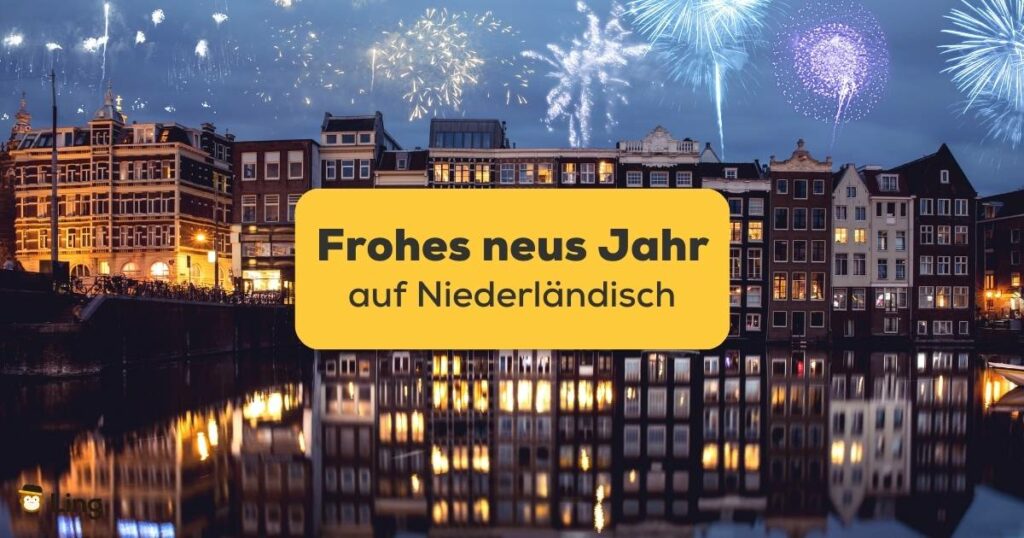 frohes neues Jahr auf Niederländisch aus Ling-App Silvester in Amsterdam
