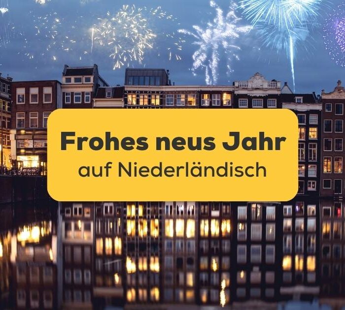 frohes neues Jahr auf Niederländisch aus Ling-App Silvester in Amsterdam