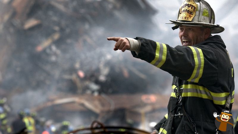 natural disasters in nepal - A photo of a fireman