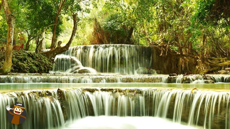 Laos beautiful waterfall - beautiful in Lao 