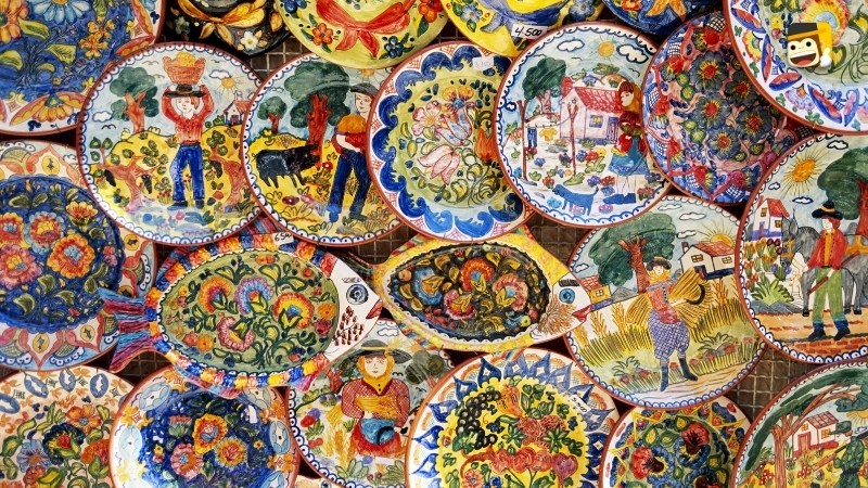 colorful plates in portugal colors in portuguese