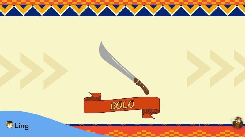 household items vocabulary in Tagalog - A photo of a bolo