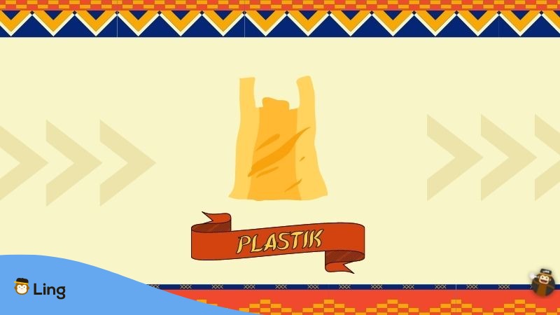 household items vocabulary in Tagalog - A photo of a plastik